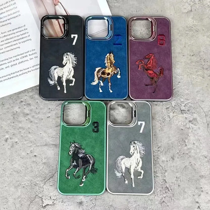 Focuses Embroidery Metal Frame Lens Case