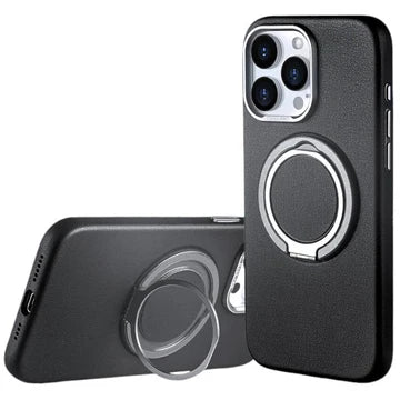 Leather Magnetic Phone Case With Rotating Holder