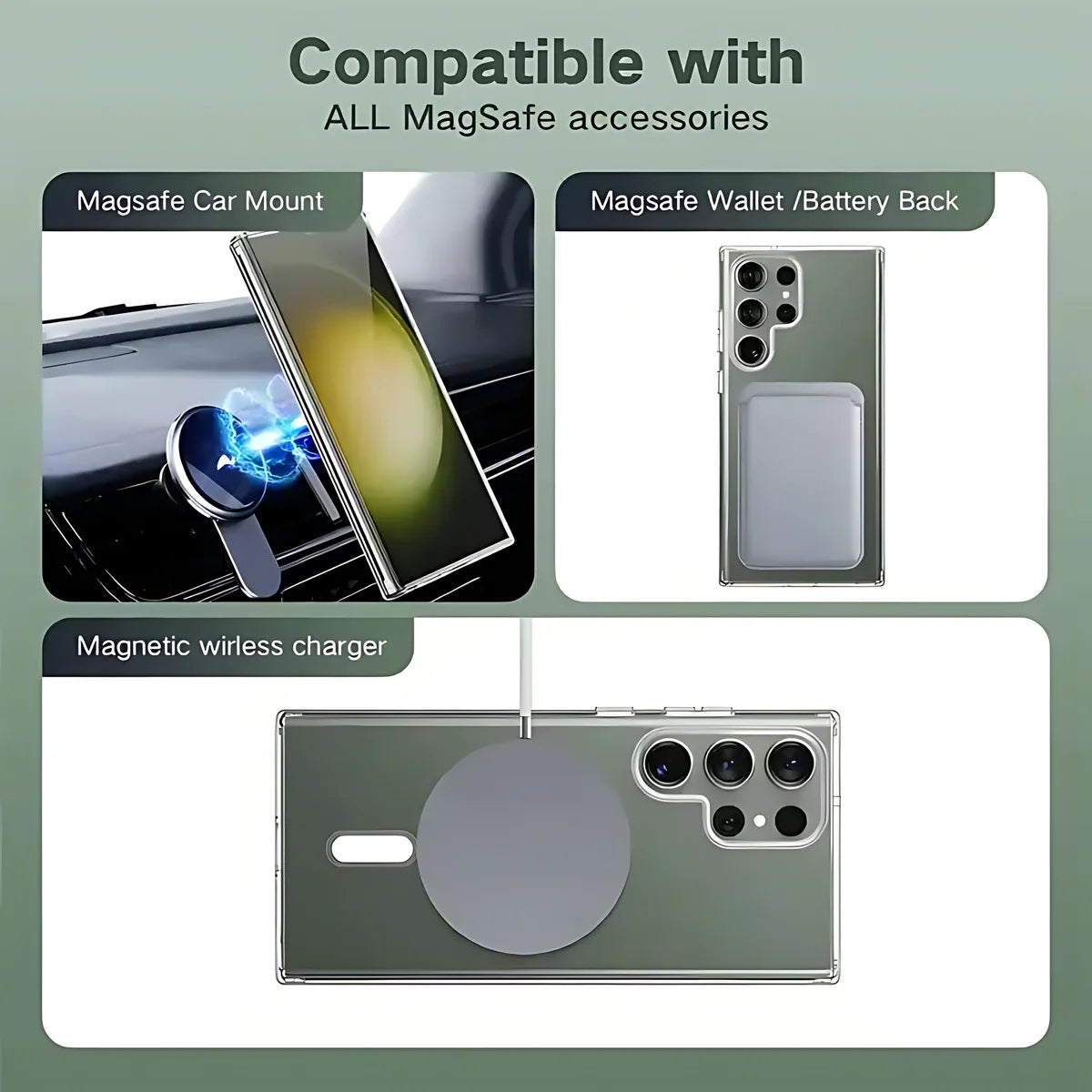 Magnetic Clear MagSafe Case For Samsung