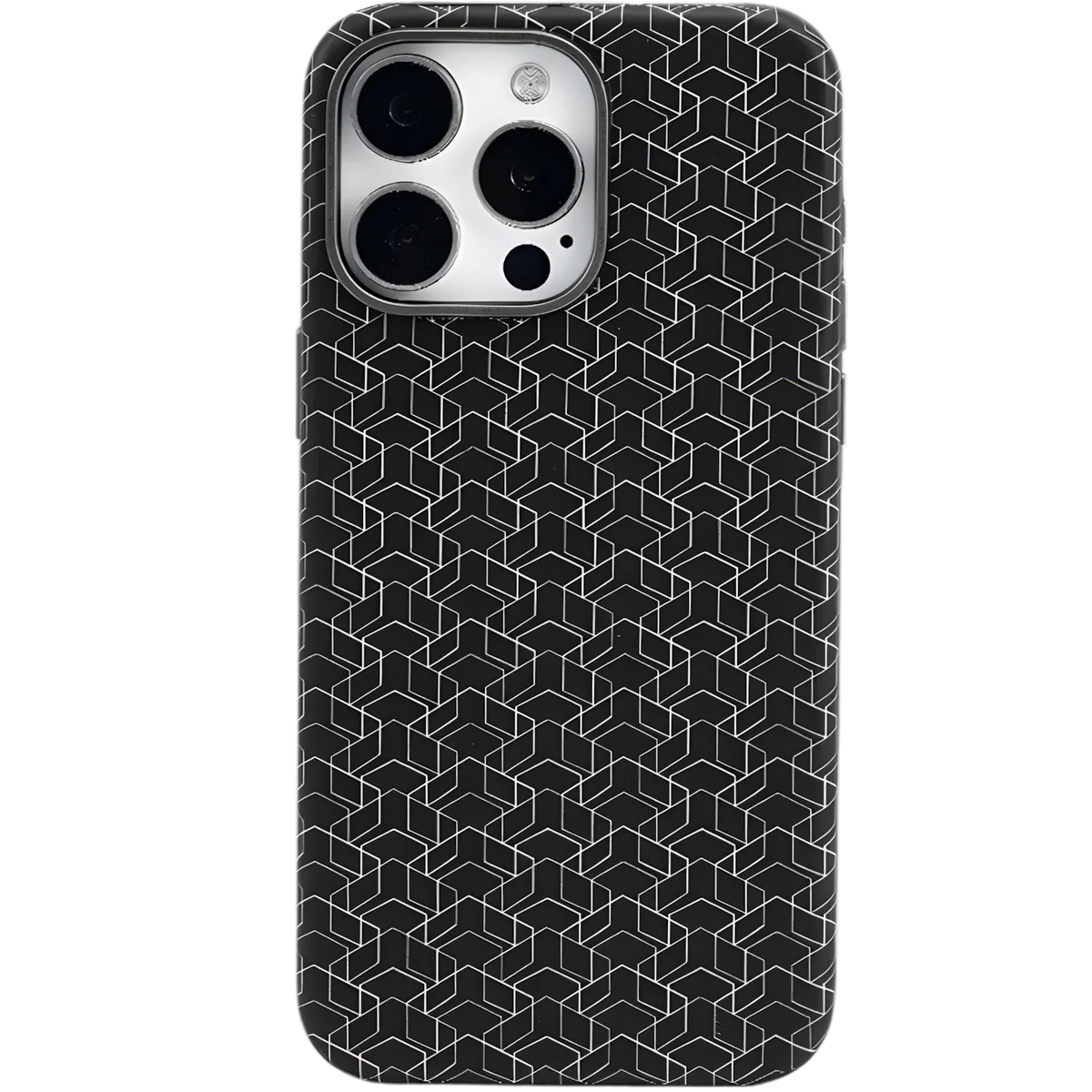 Matte Hard Leather Alloy Lens Geometric Lattices Case