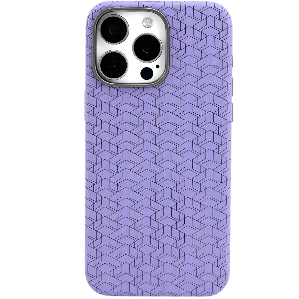 Matte Hard Leather Alloy Lens Geometric Lattices Case