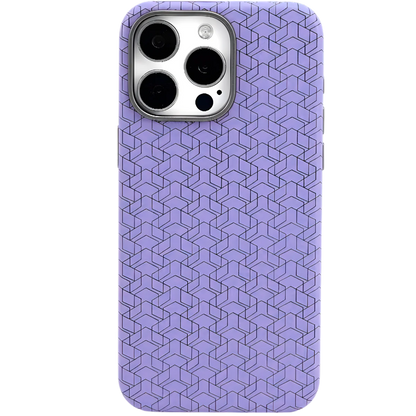 Matte Hard Leather Alloy Lens Geometric Lattices Case