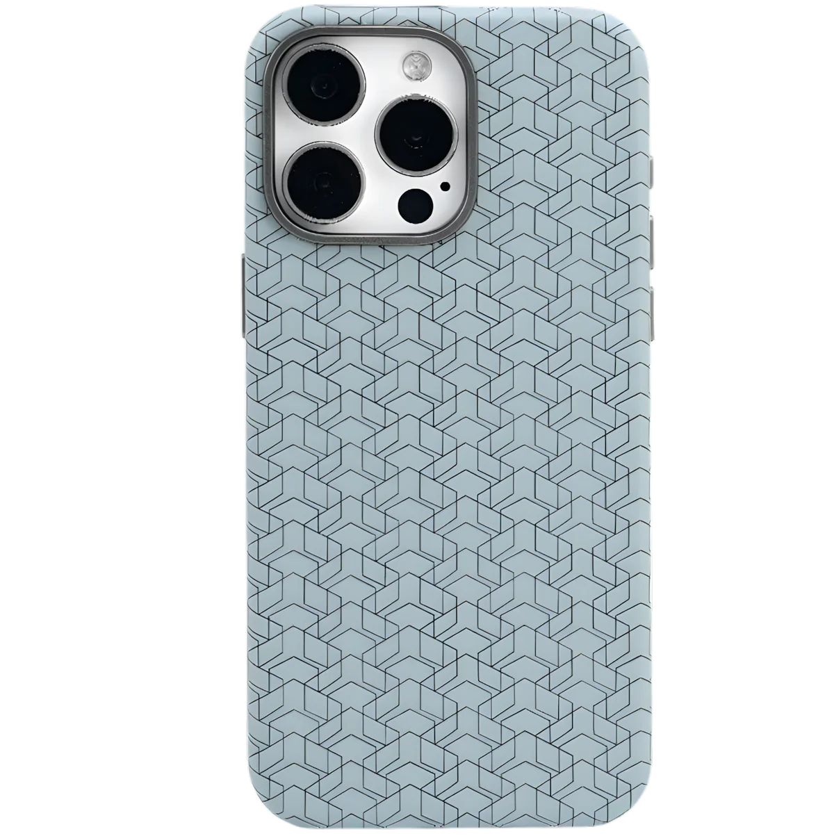 Matte Hard Leather Alloy Lens Geometric Lattices Case