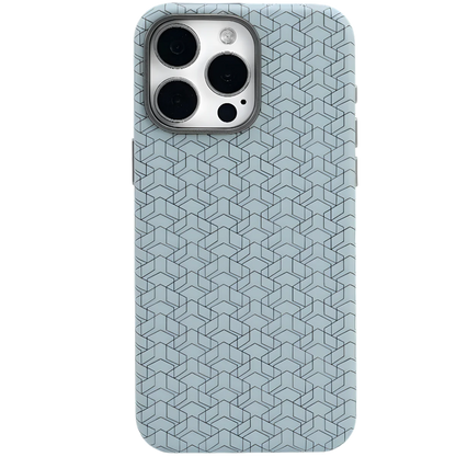 Matte Hard Leather Alloy Lens Geometric Lattices Case