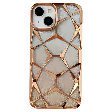 Gradient Glitter Geometric Pattern Lattice Case