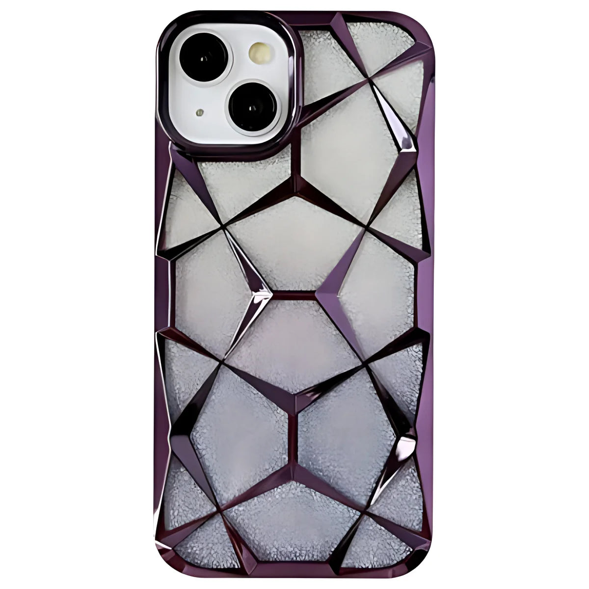 Gradient Glitter Geometric Pattern Lattice Case