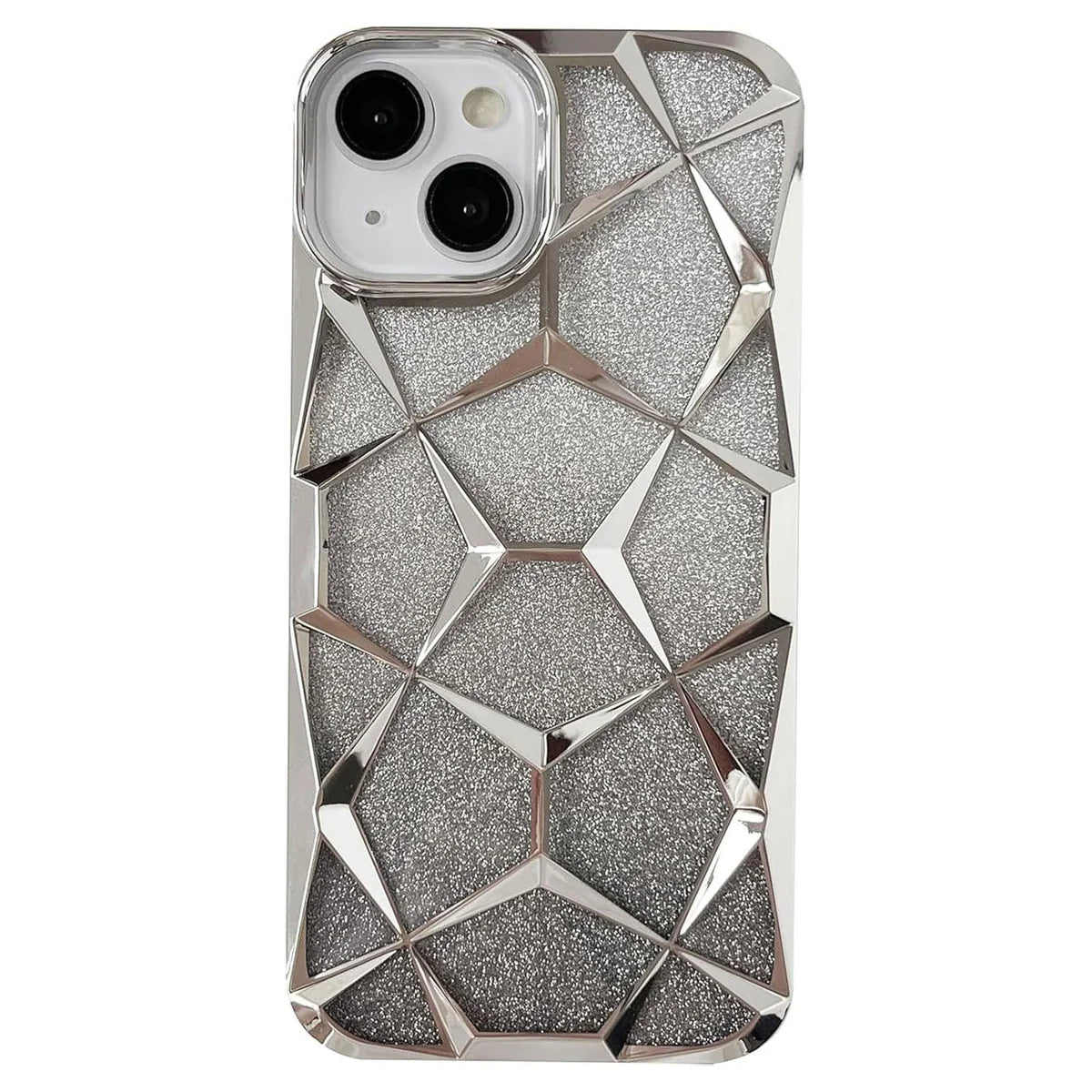 Gradient Glitter Geometric Pattern Lattice Case