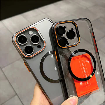 Transparent MagSafe Kickstand Case With Camera Rings