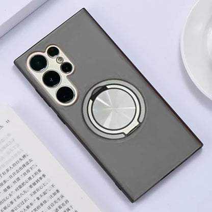 Stylish Leather Protective Ring Magnetic Stand Case For Samsung