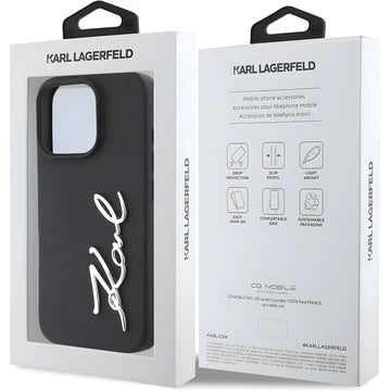 Karl Lagerfeld TPU Silicone Signature Metal Hard Case